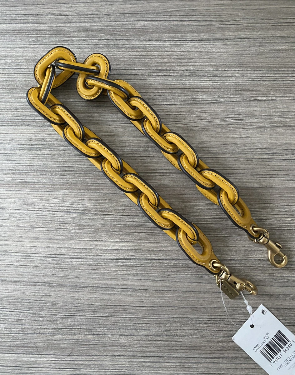 Coach gold deals chain strap