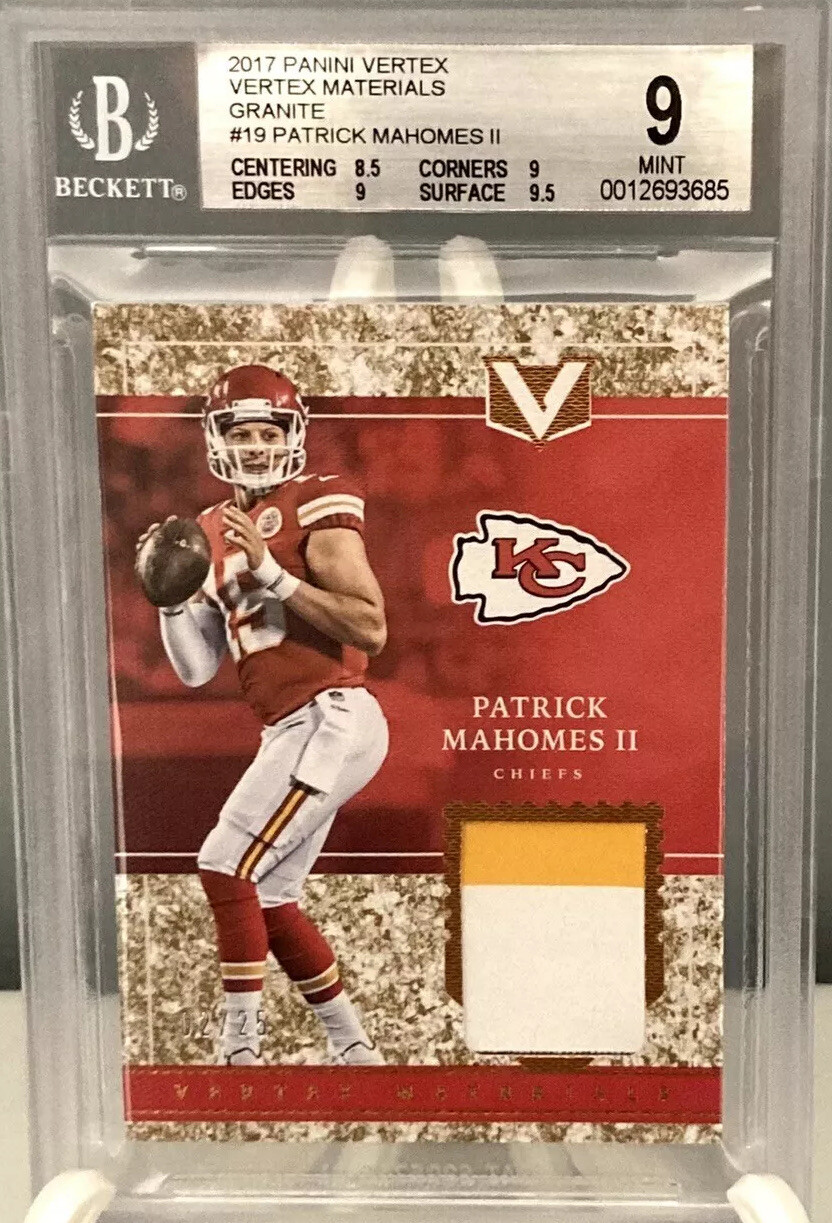 Patrick Mahomes Panini Vertex Vertex Material #VM19 Granite