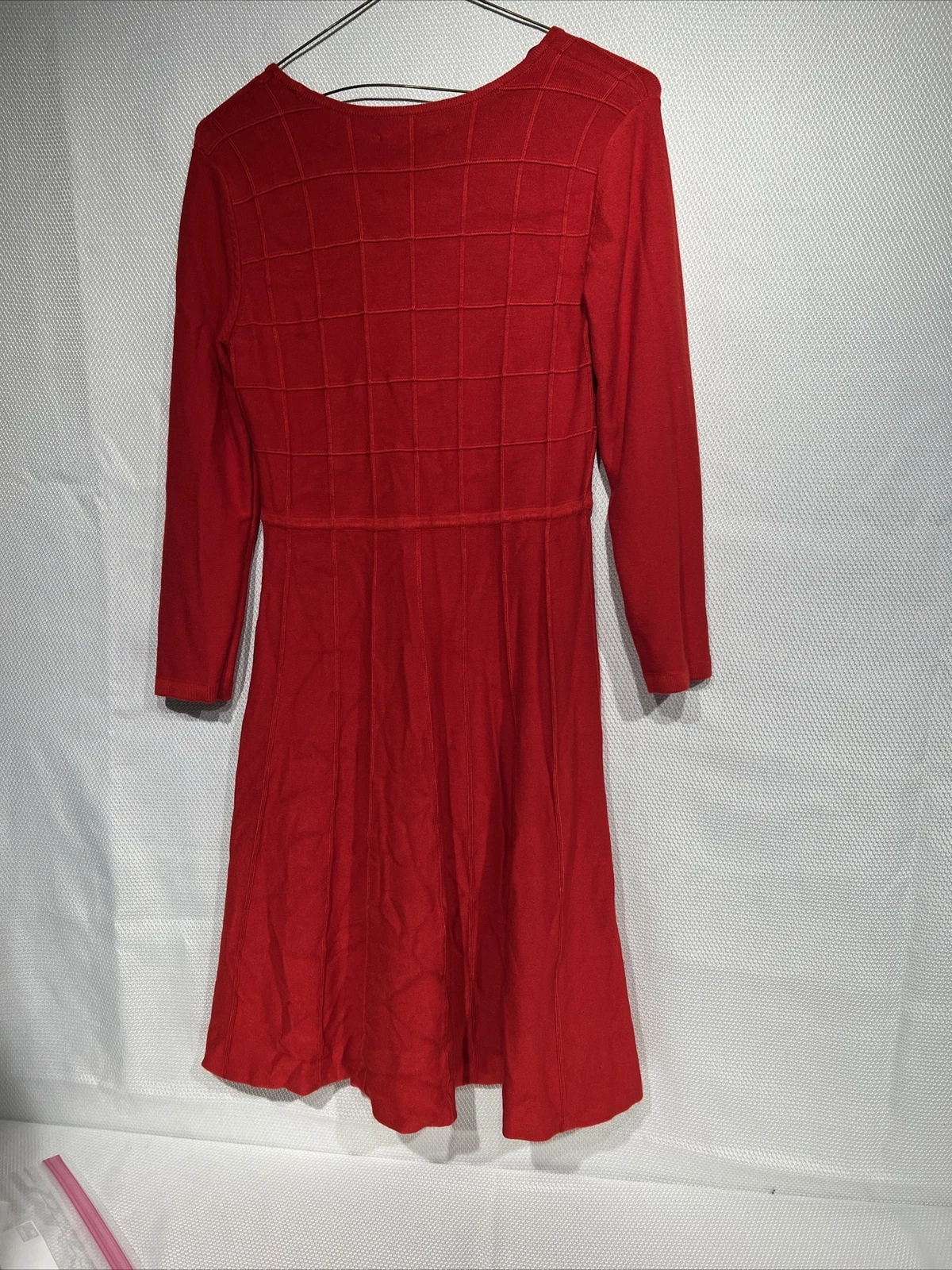 Abito rosso Jessica Howard taglia S maglia cavo A Line maniche lunghe aderente svasato San Valentino