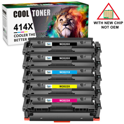 With Chip Toner for HP 414A W2020A Color Laserjet Pro MFP M479fdw M479fdn LOT