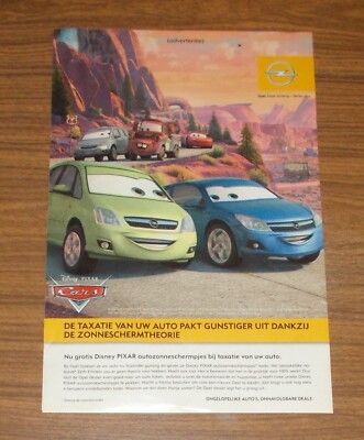 Seltene Werbung OPEL Disney Pixar Cars Promo 2006