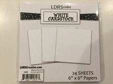 LDRS Creative - Pattern Play - WHITE CARDSTOCK - 6 x 6 Paper Pad #3089 NEW