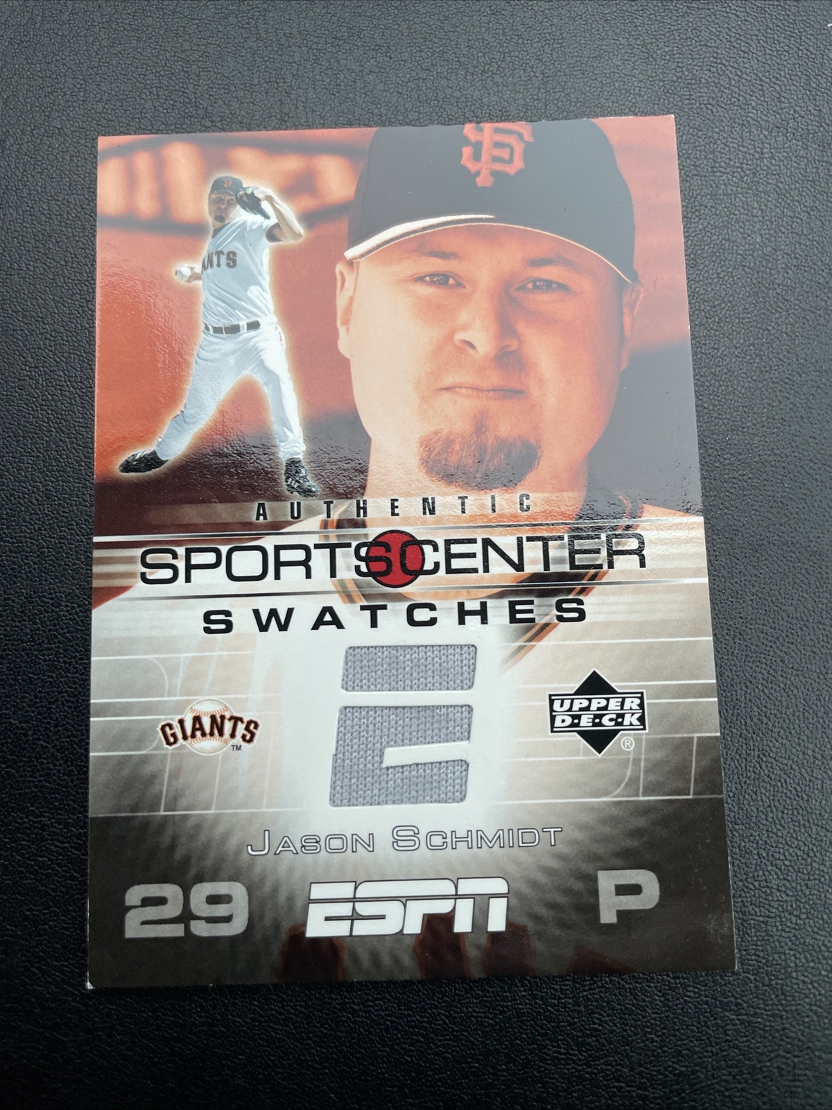2005 Upper Deck ESPN #GU-JS Jason Schmidt Sports Center Swatches SF Giants