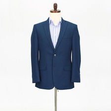 Calvin Klein 38R Blue Sport Coat Blazer Jacket HB 2B Polyester