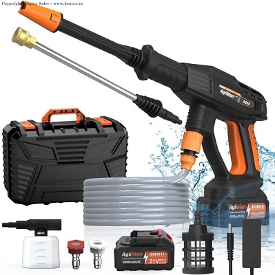 #ad AgiiMan Cordless Pressure Washer MAX 1000 PSI Battery Powered Pressure Wash... $79.75