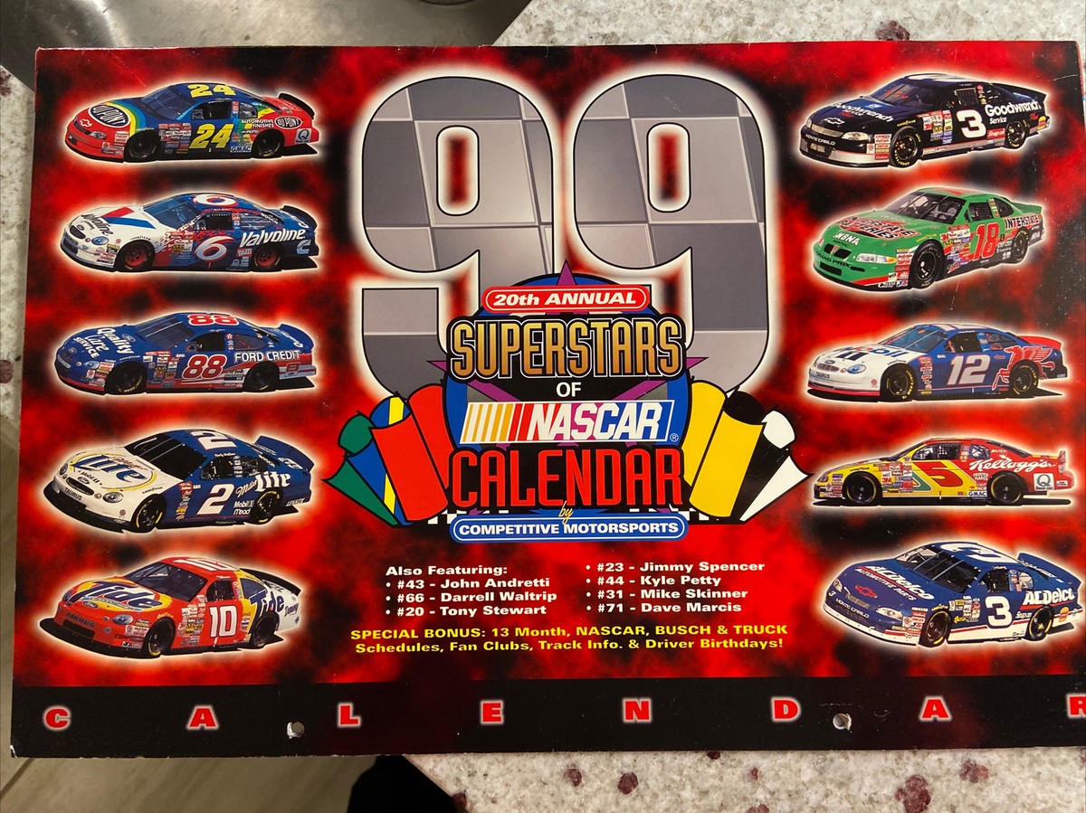 レア　希少　BIOHAZARD 2 1999 CALENDAR Superstars Of NASCAR 1999 Calendar. Dale Earnhardt. Jeff Gordon