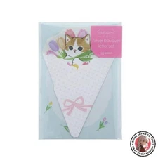 NEW Sunstar Stationery mofusand Letter Set Die Cut Light Blue S