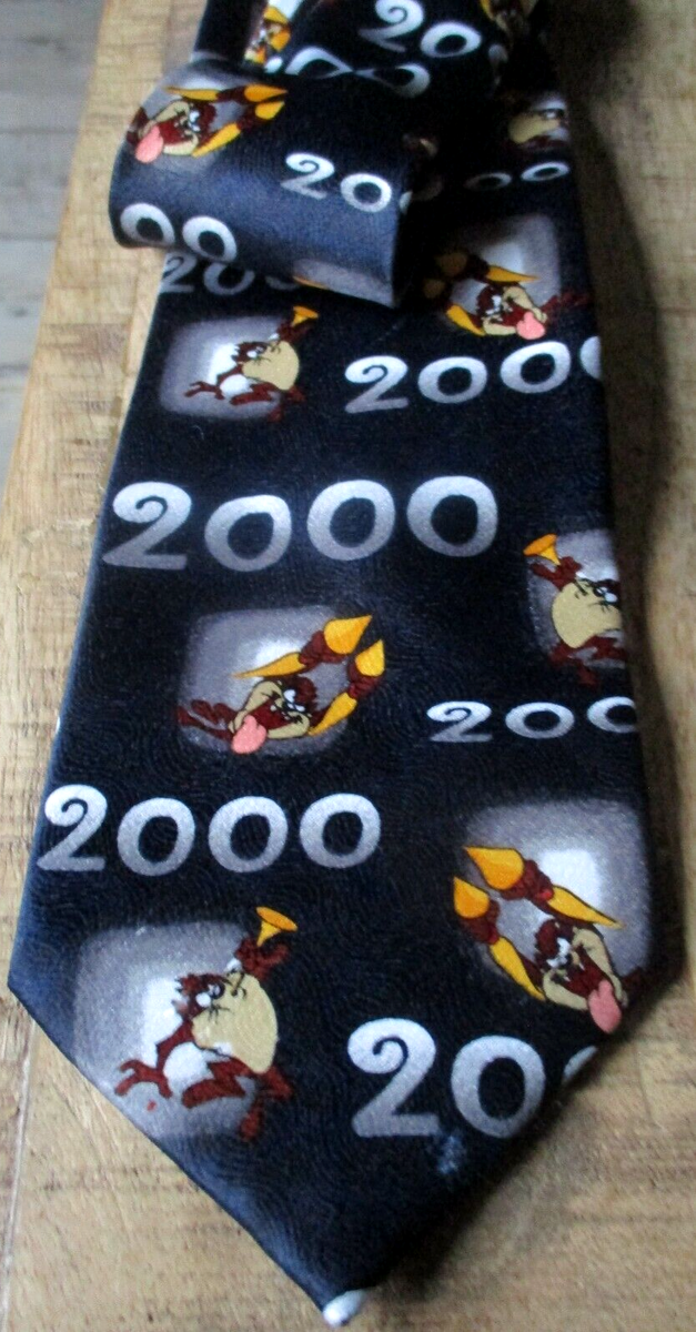 Cravate Collector Looney Tunes Taz Année 2000 - Multicolore, Occasion Comme Neuve