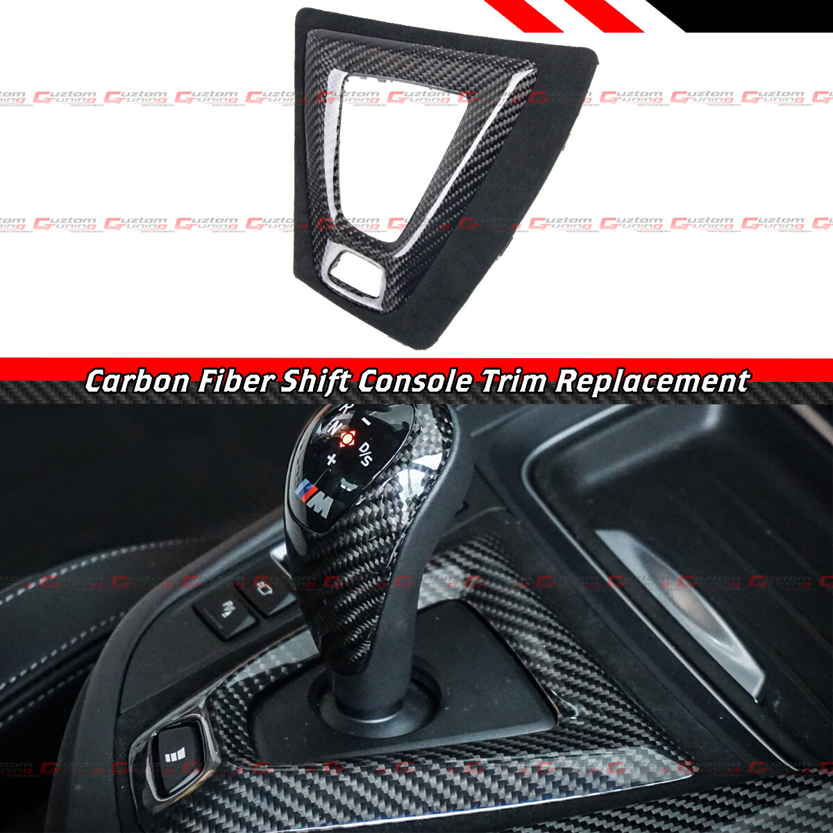 FOR 19-21 BMW F87 M2 COMPETITION CARBON SUEDE DCT GEAR CONSOLE