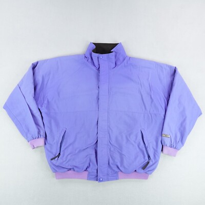 Helly Hansen Jacket Mens XL Blue Fleece Lined Windbreaker Waterproof Snow Coat ^