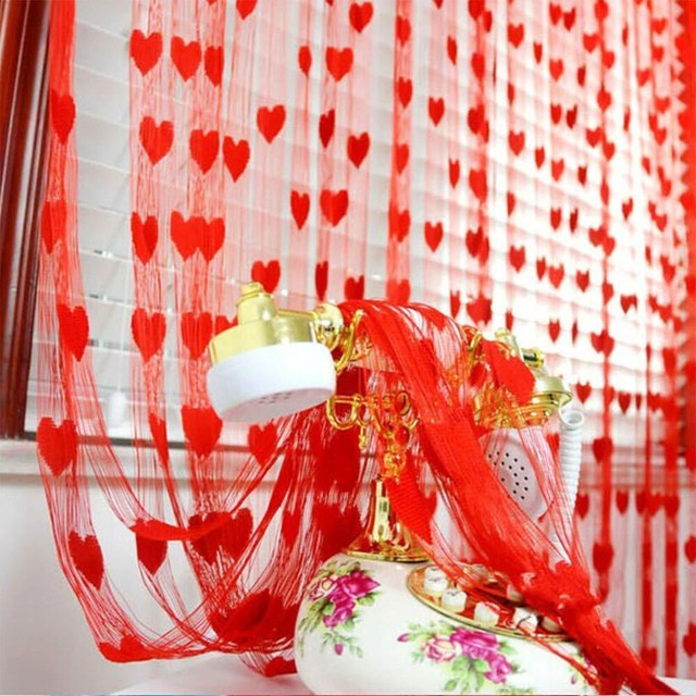 Know Me Valentines Day Window Curtains Decorations 41x72 Inch Lace Hearts Shap For Sale Online