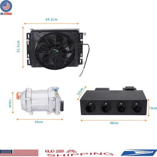 12V Universal Electric Underdash Air Conditioner Auto Car A/C Kit Only Cooling - Picture 2 of 14
