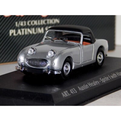 AUSTIN HEALEY SPRITE SPIDER 1958 SILBER MIT SOFTTOP DETAIL CARS ART 413 1/43