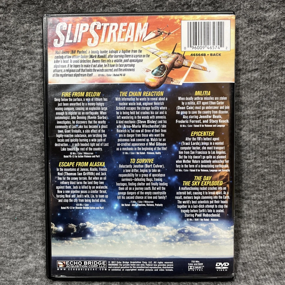 Slip Stream Includes 7 Bonus Movies DVD Mark Hamill Bill Paxton Ben Kingsley - Image 2 of 2