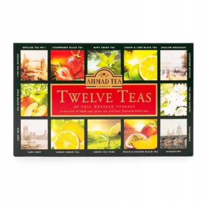 Ahmad Tea 12 Geschmacksrichtungen Tee-Set 60/120/180 Stück Geschenk