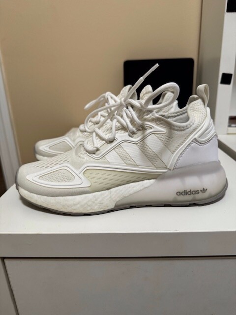 SAOLA Sneakers Adidas bianche da donna taglia 5 indossate solo una volta!!!!