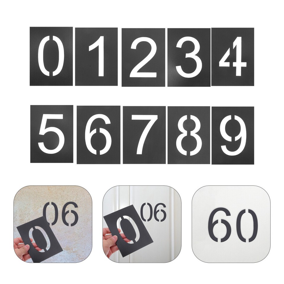 3 Sets Number Templates Large Number Stencils Spray Paint Number