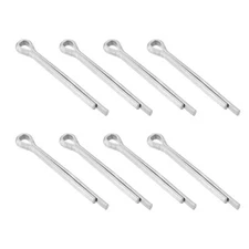8Pcs 5mmx50mm Zinc-Plated Carbon Steel Cotter Pin Split Pin, White