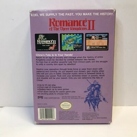 Romance Of The Three Kingdoms II - Nintendo NES w/ manual + box  (RK)