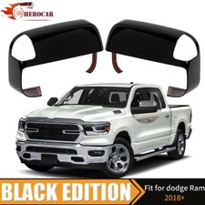 2PCS Glossy Black Towing Mirror Covers with T...