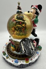 Disneyland Deck the Halls globo de nieve con tren para correr raro retirado con caja