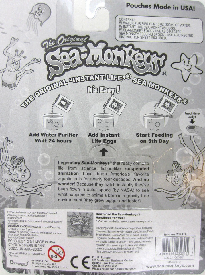 Instant Life LOS INCREÍBLES MONOS MARINOS VIVOS Mascotas ALIMENTO PARA HUEVOS Kit de Recarga para Acuario Foto 3 de 3