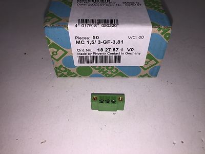 (10 PIECE LOT) 1827871 PHOENIX TERM BLOCK HDR 3POS 90DEG 3.81MM, ROHS