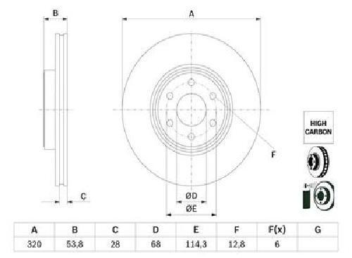 Original Bosch Bremsscheibe 0 986 479 H29 FüR Mercedes-Benz-image