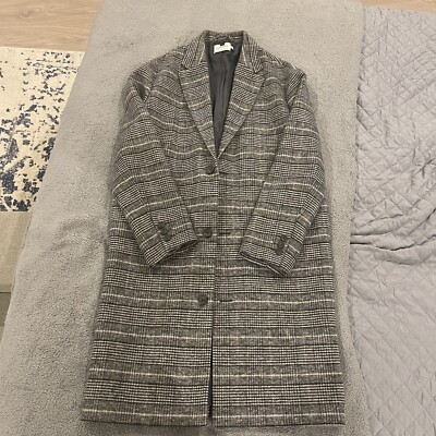 Topman Mens Trench Coat Gray Size Large L