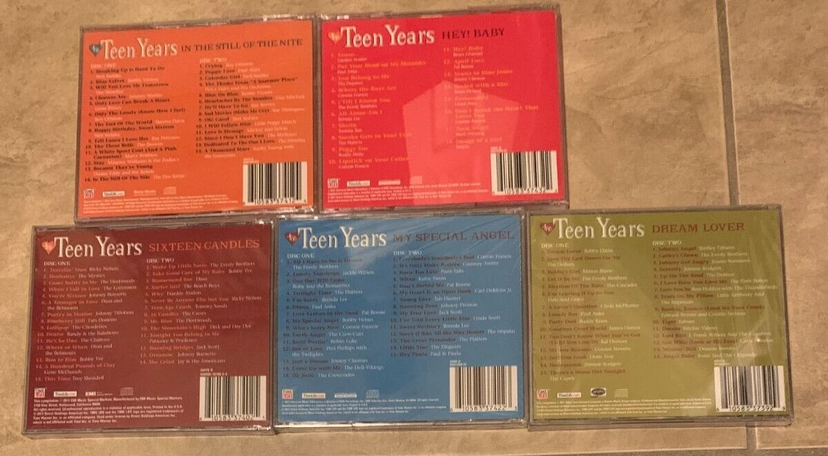LOT 5 different Teen Years Time Life CD Sets NEW Factory Sealed