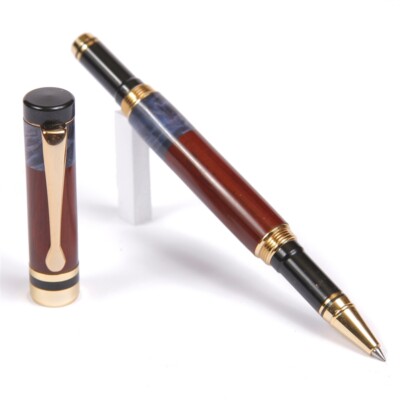 Classic Rollerball Pen - Cocobolo with Blue Box Elder