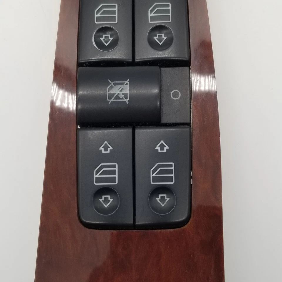 2003 - 2006 Mercedes W220 S430 S55 AMG Driver Master Window Switch Trim Wood OEM - Image 4 of 4