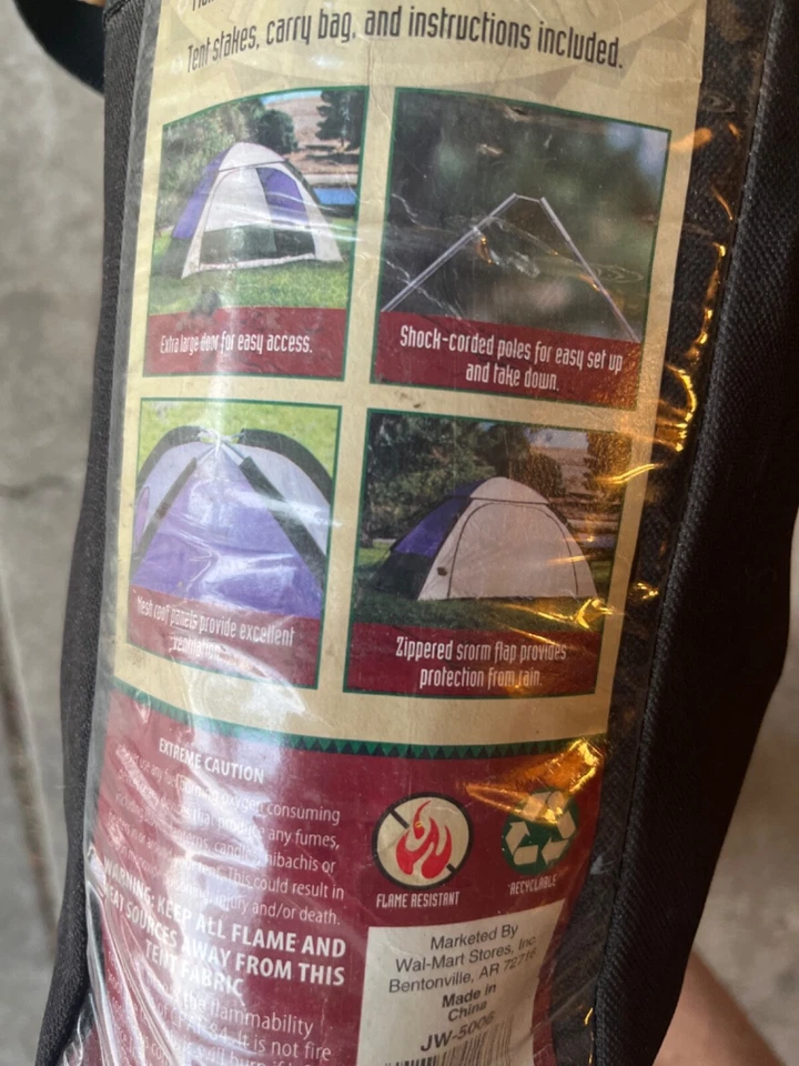 Tienda domo Ozark Trail Scout Junior 6' x 4'2"" marrón duermen dos con estuche con cremallera... usada Foto 3 de 4