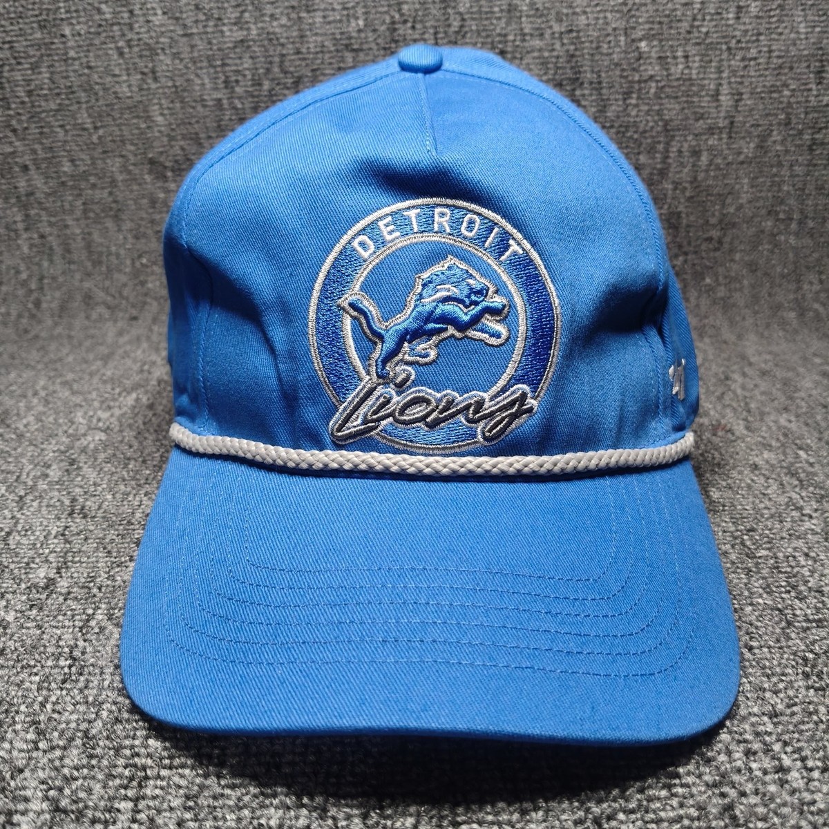 '47 Brand Detroit Lions NFL Blue Snapback Cap Curved Brim Rope Hat