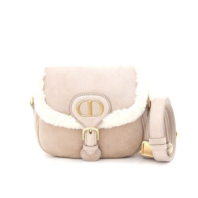 Dior M9317UMMN Beige Shearling Small Bobby Bag Shoulder Bag and 129140836