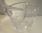 Vtg Rosenthal Crown-Line Triangular Swirl Crystal Bowl or Candlestick Holder — photo 4