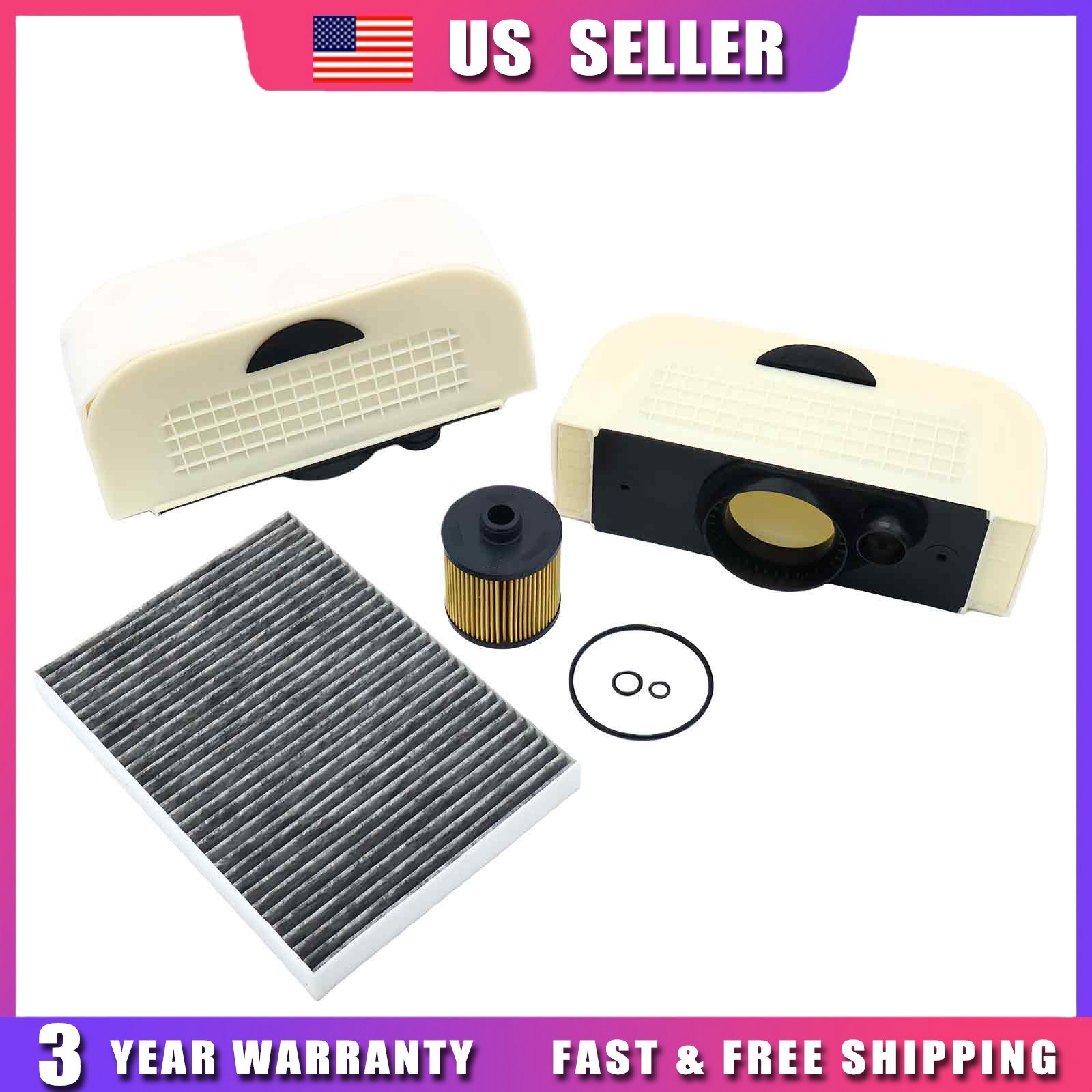 NEW Oil Filter ＆ Air Filter & AC Filter Kit For Bentley Bentayga W12 2017-2023