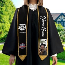 Custom Graduation Stole 2026 Personalized High School College Sash