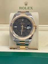 Rolex Datejust II 41mm 116333 SS/18k Yellow Gold Slate Roman Mint + Warranty