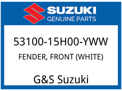 Suzuki OEM Part 53100-15H00-YWW FENDER, FRONT (WHITE)