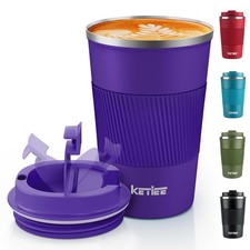 KETIEE Travel Mug Insulated With Leakproof Lid Reusable Double Walled Coffee Cup
