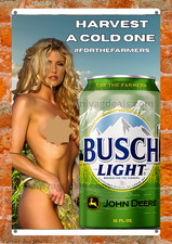 Letrero de metal Harvest a Cold One Farmers - Decoración de pared de bar Sexy chica de granja leer descripción