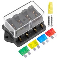 ‎4-Wege Atc/Ato Sicherungshalter KFZ Boot Rvs Sicherungsdose Sicherungskasten