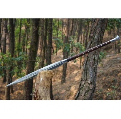 Custom Handmade 36'' Surviva Viking Spear | Carbon Steel Blade | Hunting Camping