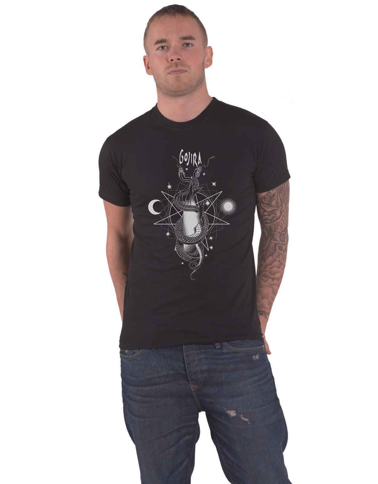 Gojira Celestial Snakes Band Logo Official Mens Black T-Shirt