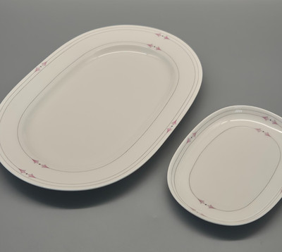 Villeroy & Boch Servierplatte Osiris rosa farbiges Design spülmaschinenfest 3 x