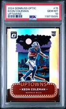 2024 Panini Donruss Optic Uptowns #15 Keon Coleman PSA 10