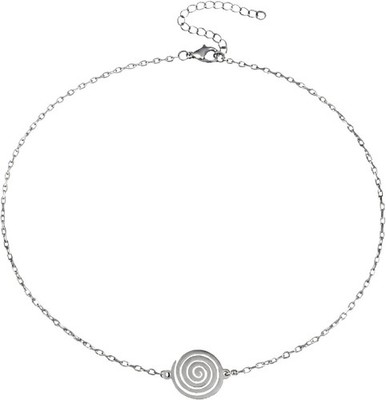 Stainless Steel Spiral of Life Choker, Handmade Adjustable Layering Necklace