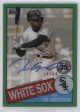 2020 Clearly Authentic 1985 Topps Baseball Green 10/99 Tim Anderson Auto 0s55