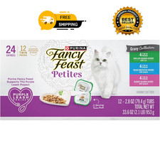 Purina Fancy Feast Gourmet Wet Cat Food Variety Pack, Petites Gravy Collection,